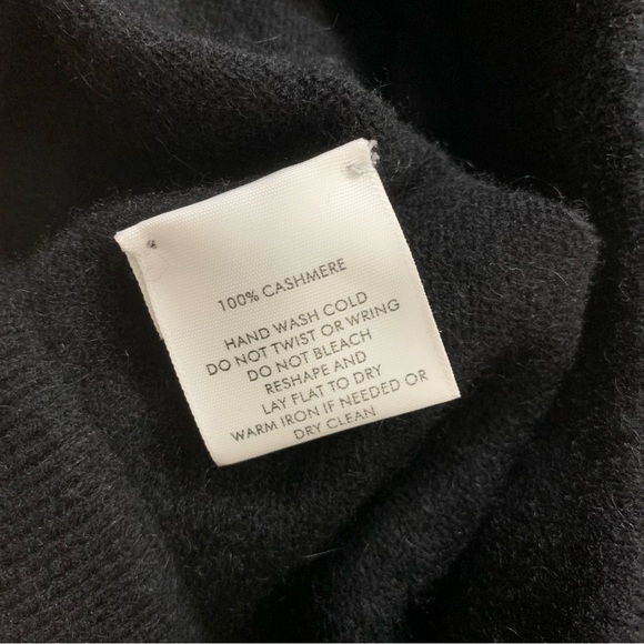 White + Warren black 100% cashmere drawstring joggers S - Picture 10 of 10